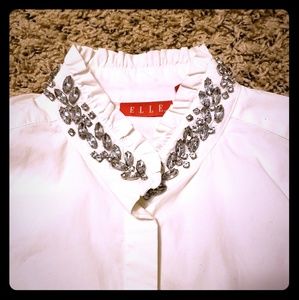 Blouse with Rhinestone Embellishments